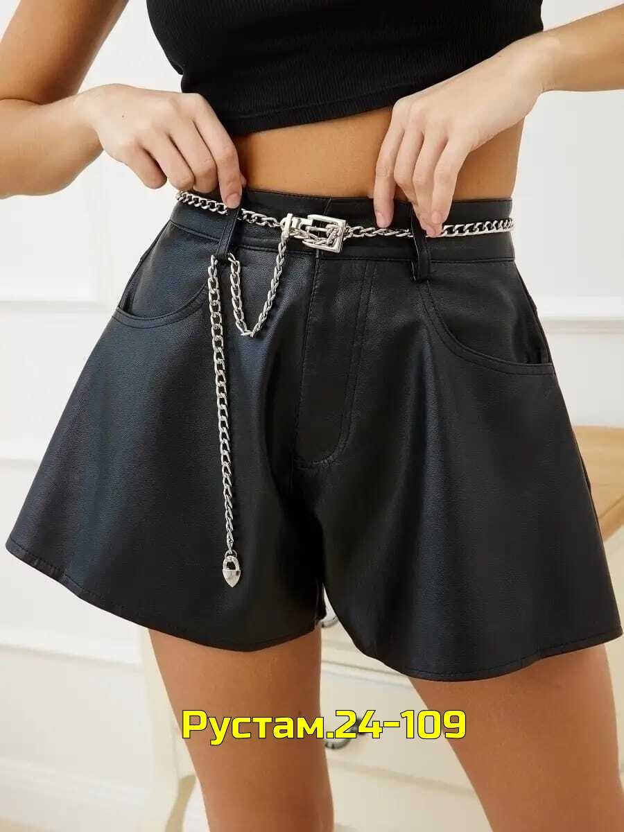 шорты юбка кожаная,юбка с цепью,юбка кожаная,шорты кожаные,юбка с цепочками