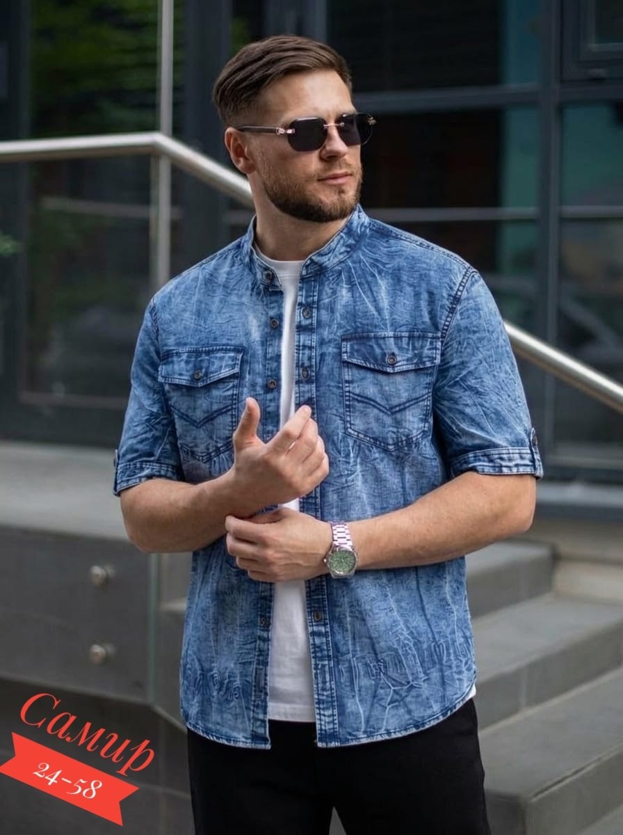 мужская джинсовая рубашка с длинным рукавом,джинсовая рубашка мужская,рубашка джинсовая с длинными рукавами,рубашка джинсовая на кнопках,джинсовая рубашка