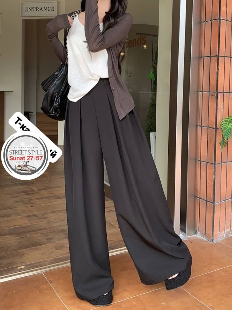 широкие брюки,женские широкие брюки,брюки женские с широкими штанинами,брюки с широкими штанинами,широкие брюки с высокой талией