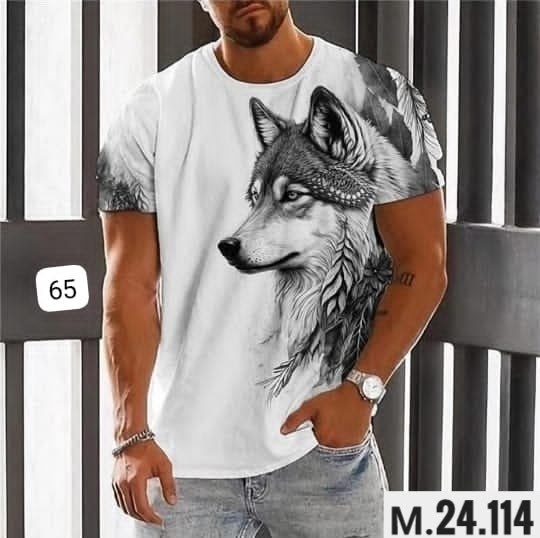 футболки мужские,мужская футболка с принтом волка,футболка с рисунком волка,футболка мужская повседневная с 3d-принтом и рисунком волка,мужские футболки с изображением волка