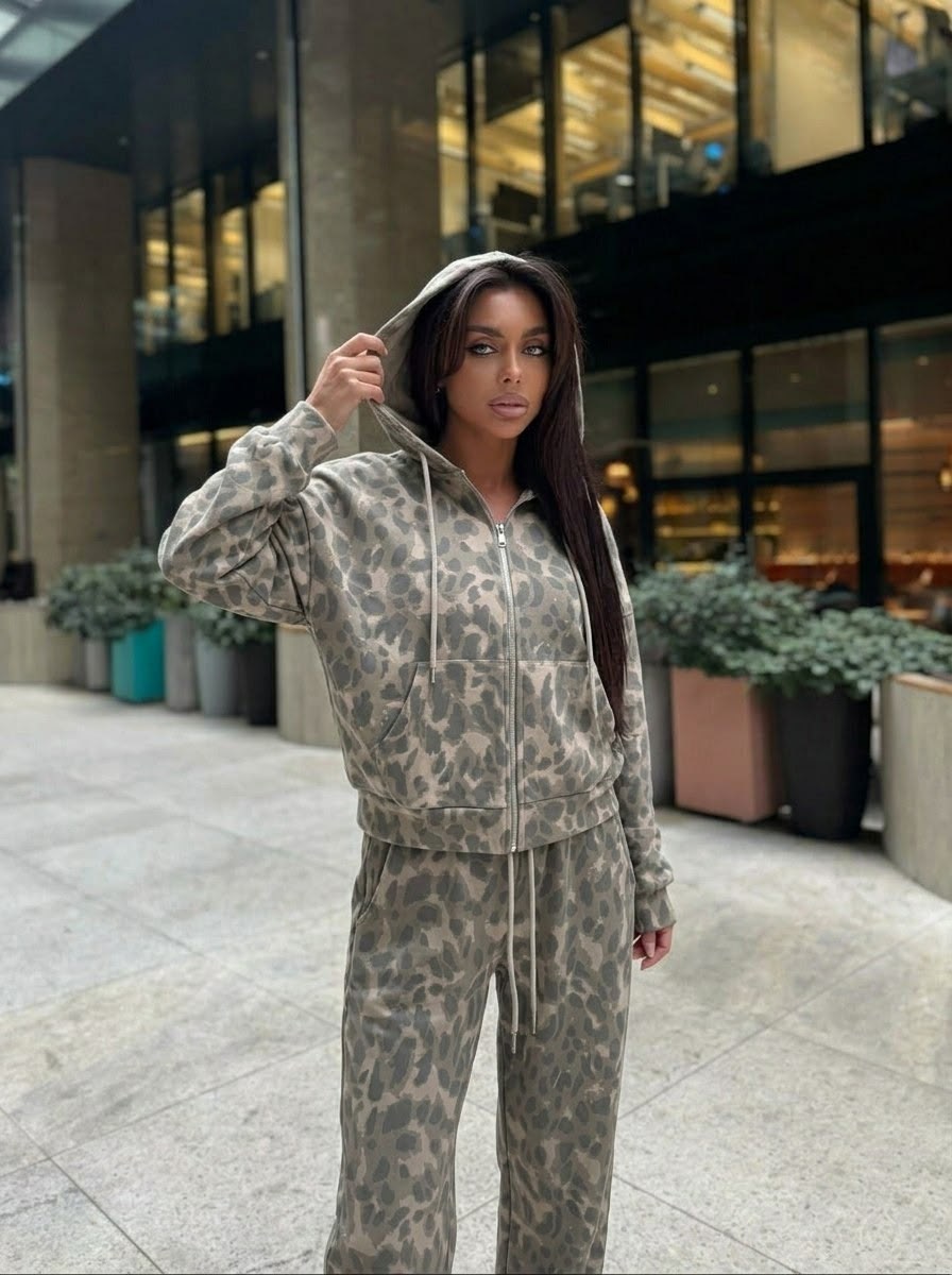 спортивный костюм теплый брючный леопардовый majiko,спортивный костюм теплый леопардовый majiko,спортивный костюм теплый осенний леопардовый majiko,спортивный костюм женский теплый леопардовый majiko,