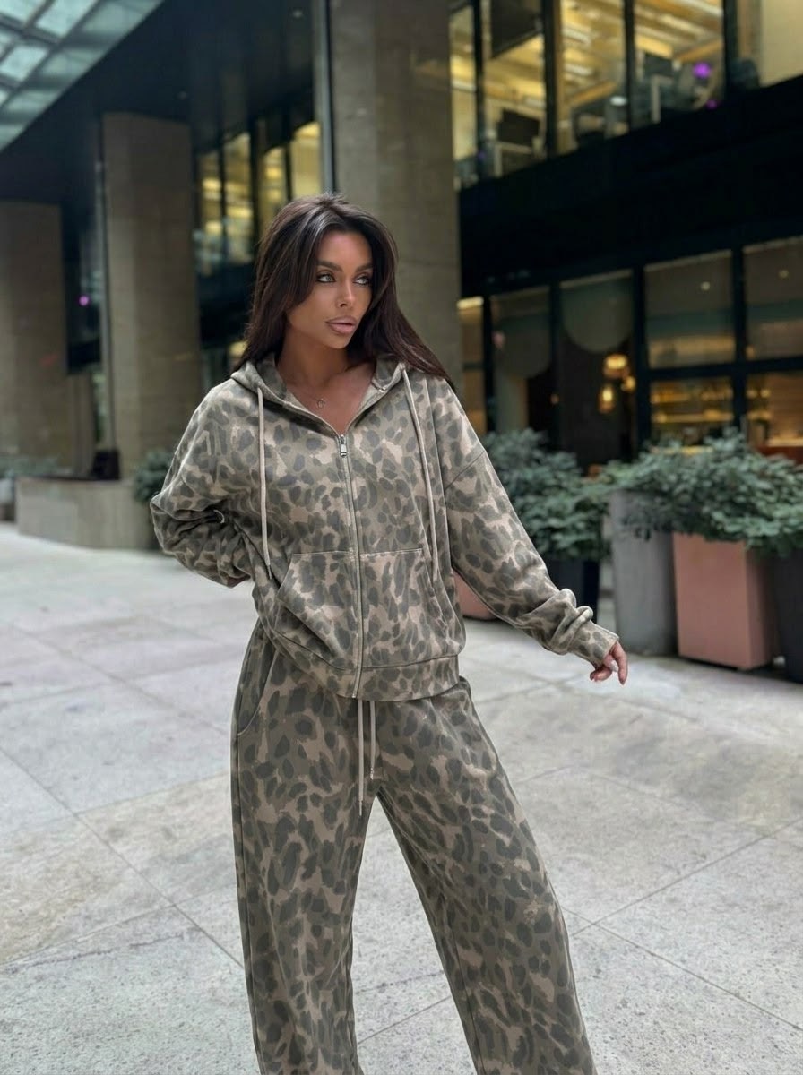 спортивный костюм теплый брючный леопардовый majiko,спортивный костюм теплый леопардовый majiko,спортивный костюм теплый осенний леопардовый majiko,спортивный костюм женский теплый леопардовый majiko,
