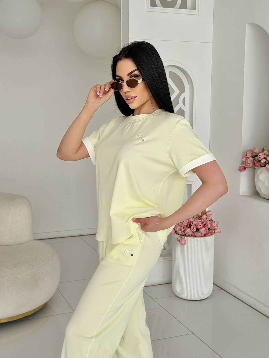 лимонный костюм женский,костюм с брюками,спортивные костюмы женские,трикотажные костюмы,женские костюмы