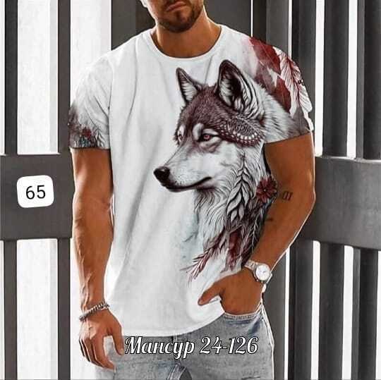 мужская футболка с принтом волка,футболки мужские,футболка с рисунком волка,футболка мужская повседневная с 3d-принтом и рисунком волка,мужские футболки с изображением волка