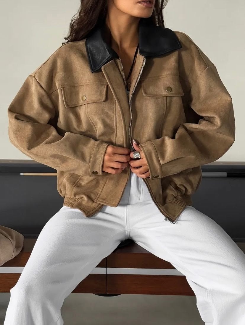 повседневный стиль,широкие джинсы,замшевая куртка,стиле кэжуал