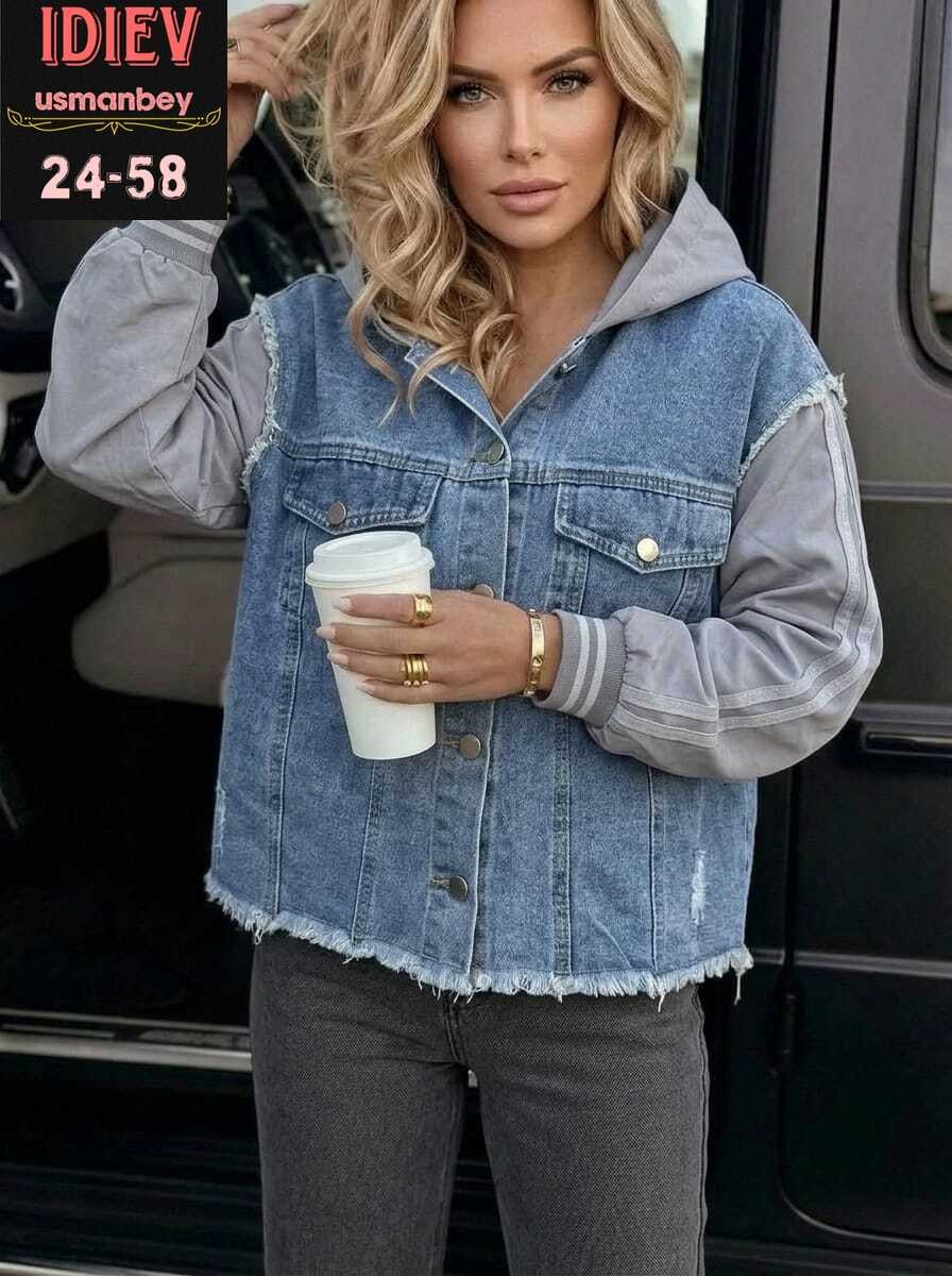 женская джинсовая куртка,куртка джинсовая,джинсовая куртка с интересными вставками,стильная джинсовая куртка,модные джинсовые куртки