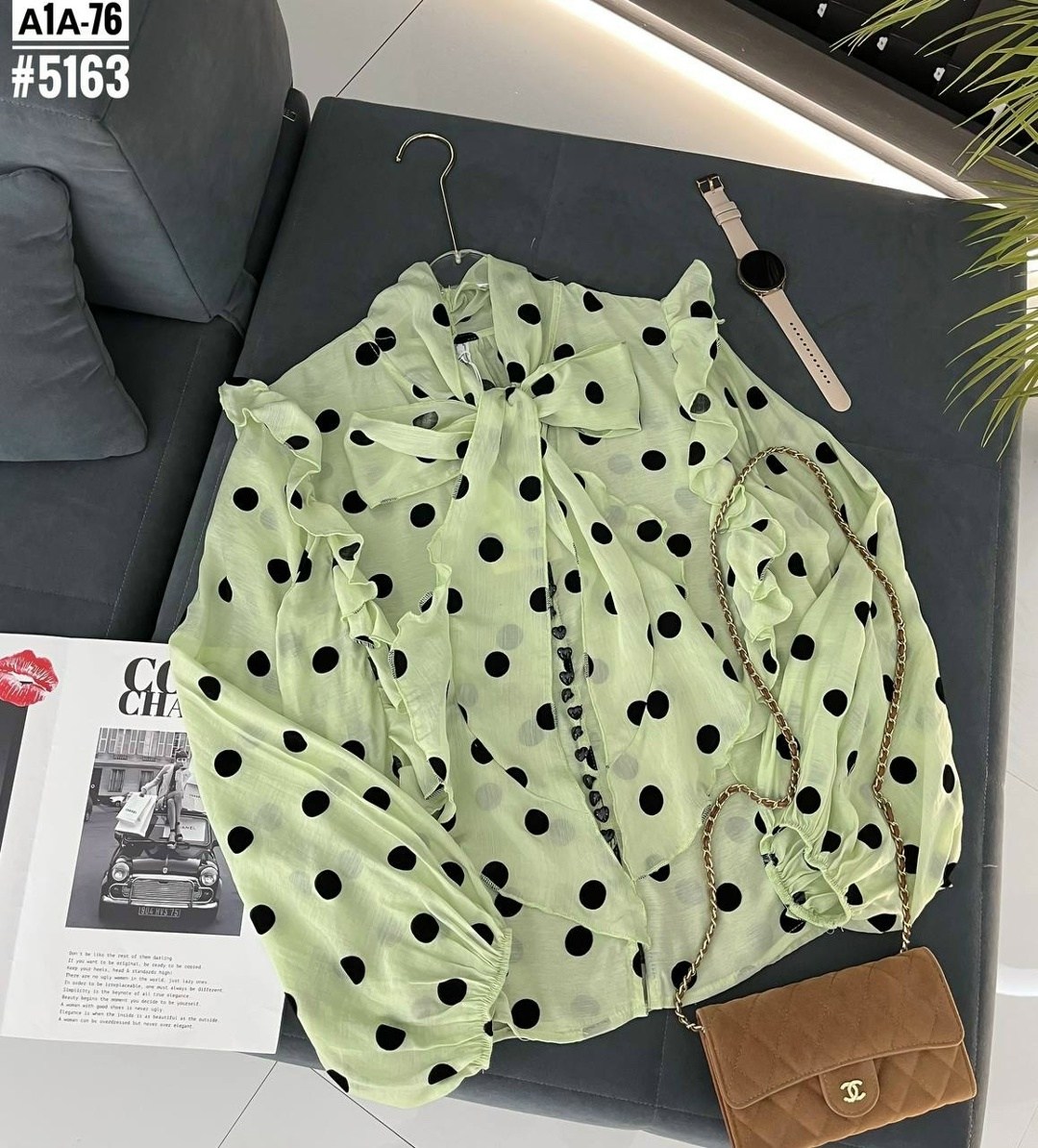 шифоновая блузка в горошек,блузка в горошек,рубашка женская с длинным рукавом ретро блузка в горошек с завязкой и бантом,блузка женская шифоновая,блузка с оборками