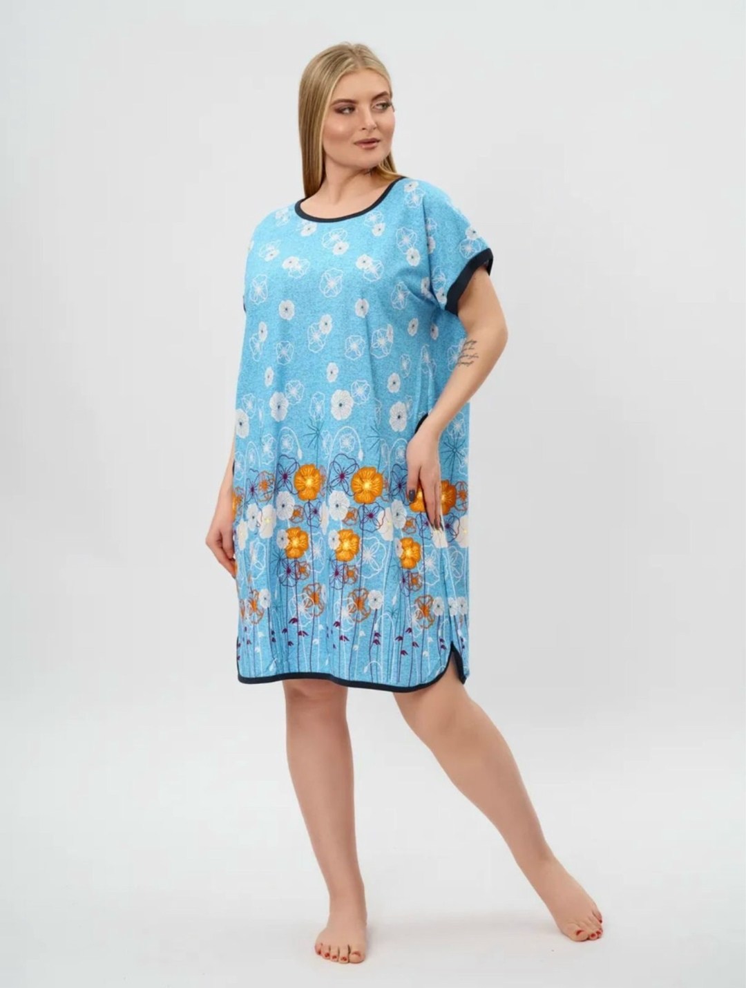 домашняя туника,туника домашняя из хлопка,туника трикотаж серая,туника женская,туника трикотажная