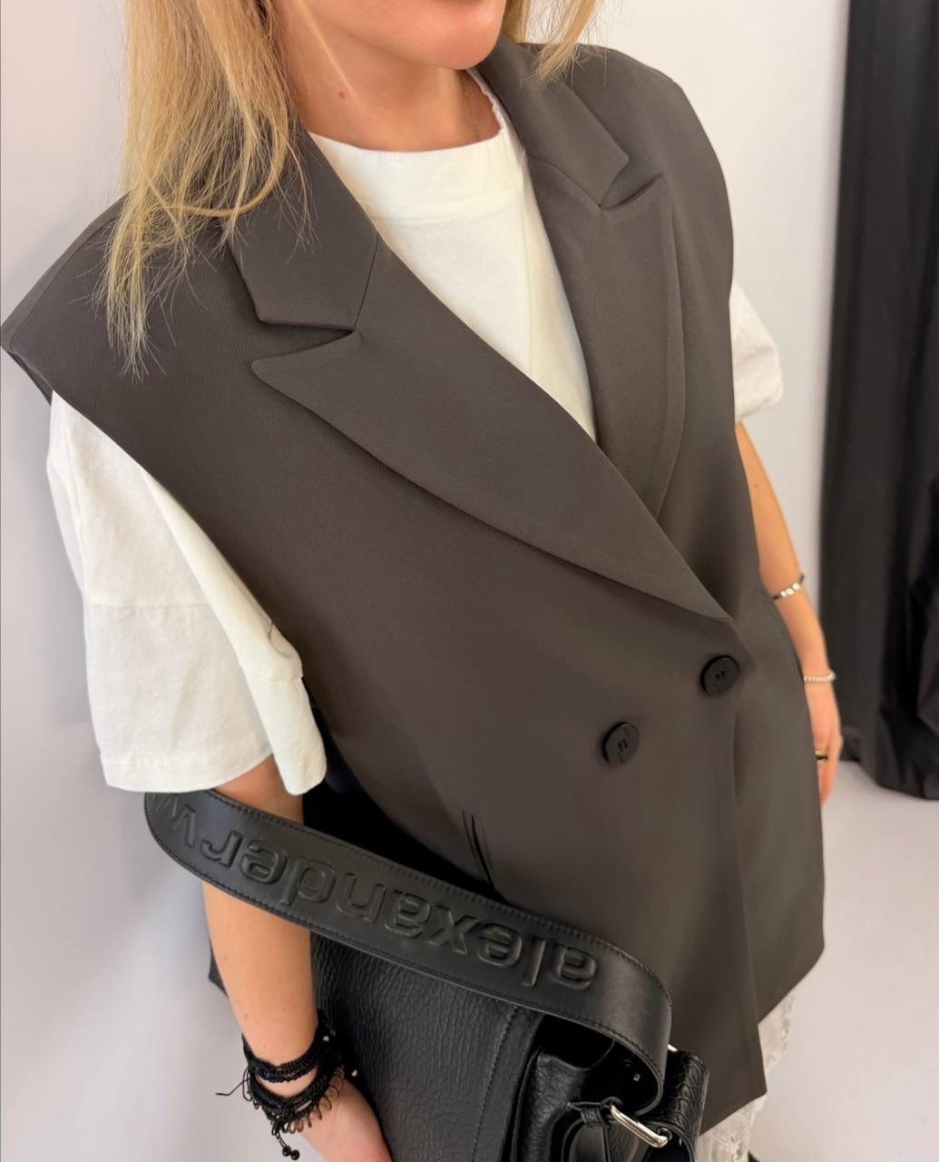 жилет,жилет оверсайз,модные жилеты,женский жилет