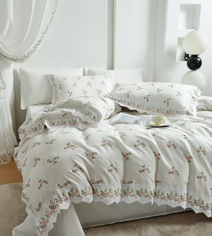 комплект постельного белья,постельное белье,роскошный комплект постельного белья,комплект постельного белья с вышивкой,комплект постельного белья в стиле принцессы