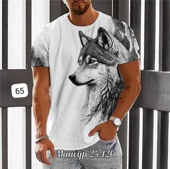 мужская футболка с принтом волка,футболки мужские,футболка с рисунком волка,футболка мужская повседневная с 3d-принтом и рисунком волка,мужские футболки с изображением волка