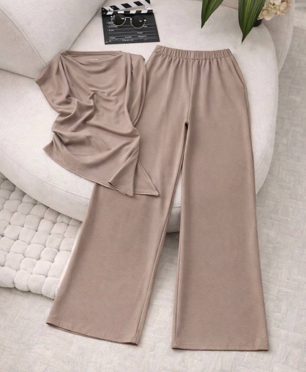 комплект костюм,брюки палаццо,костюм с брюками палаццо,брюки голубой,брюки женские палаццо