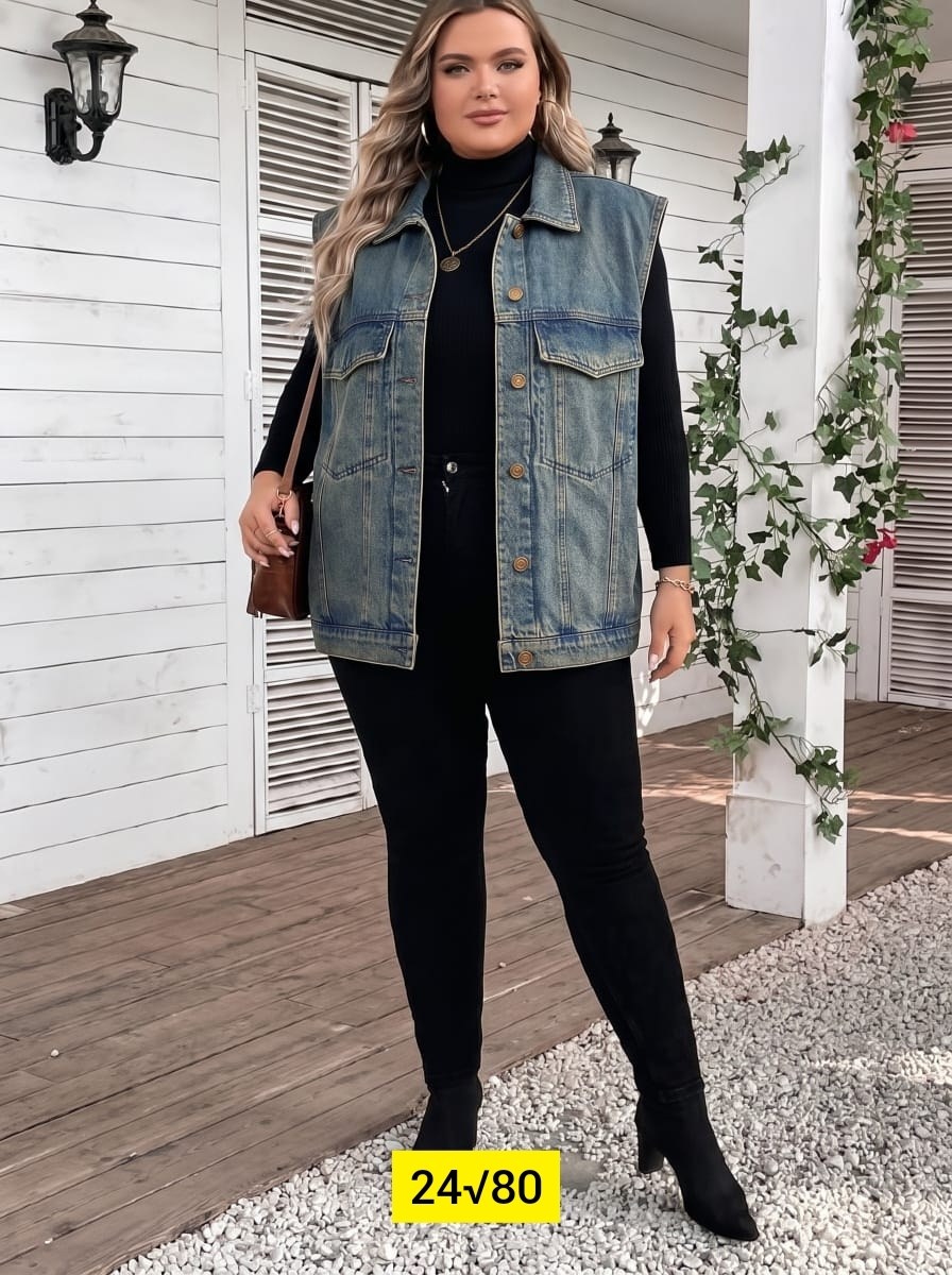 женский джинсовый жилет большого размера,жилет джинсовый,жилет для полных,джинсовый жилет женский,жилетка женская