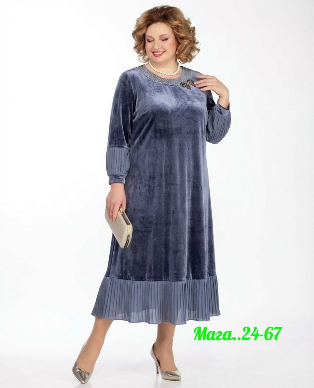 нарядное платье,женские платья больших размеров,платья велюр,платья для полных женщин,платье из велюра для полных