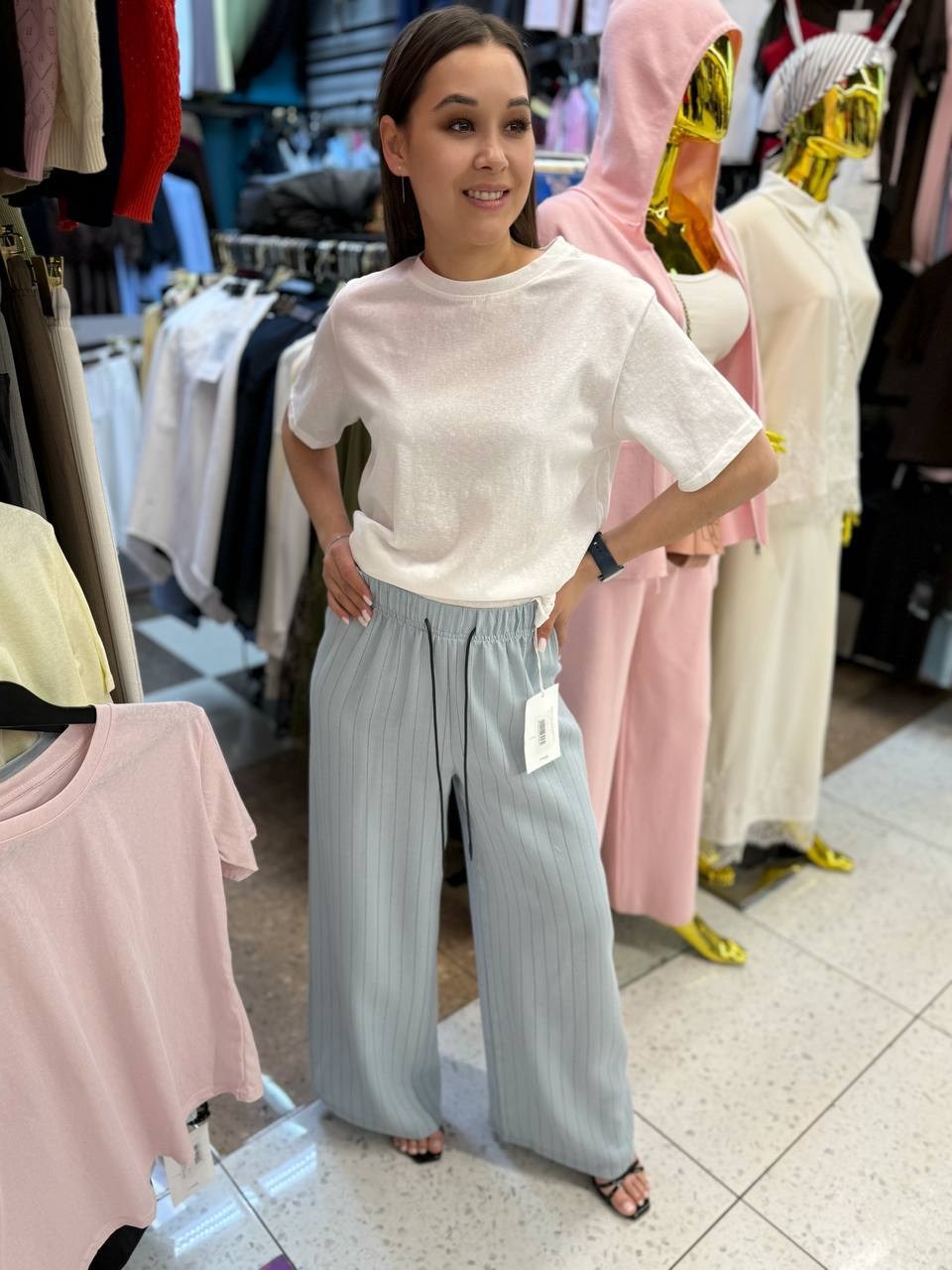 брюки женские широкие,широкие брюки,брюки-палаццо женские плиссированные с широкими штанинами,шифоновые брюки,брюки модные