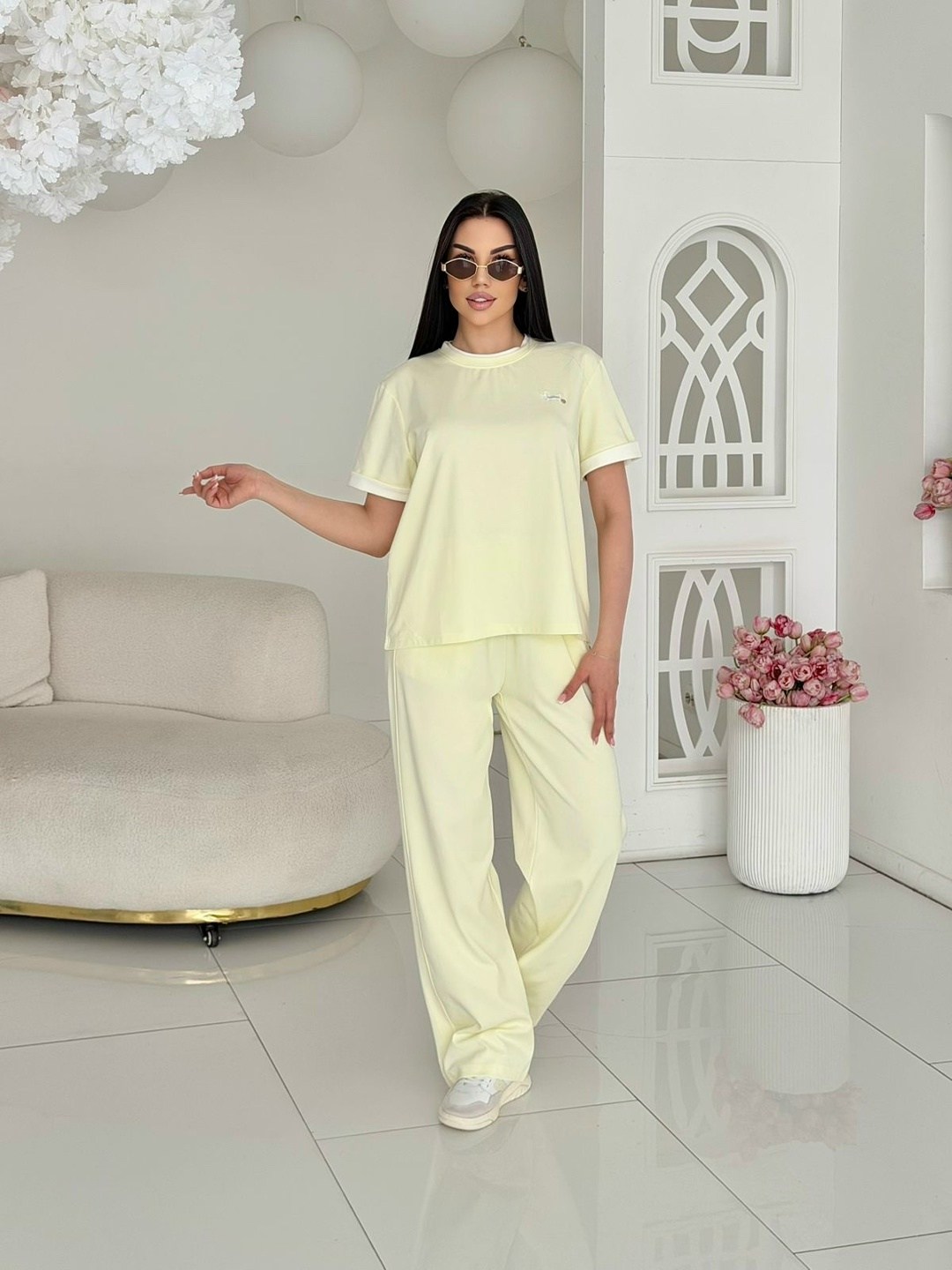 лимонный костюм женский,костюм с брюками,спортивные костюмы женские,трикотажные костюмы,женские костюмы