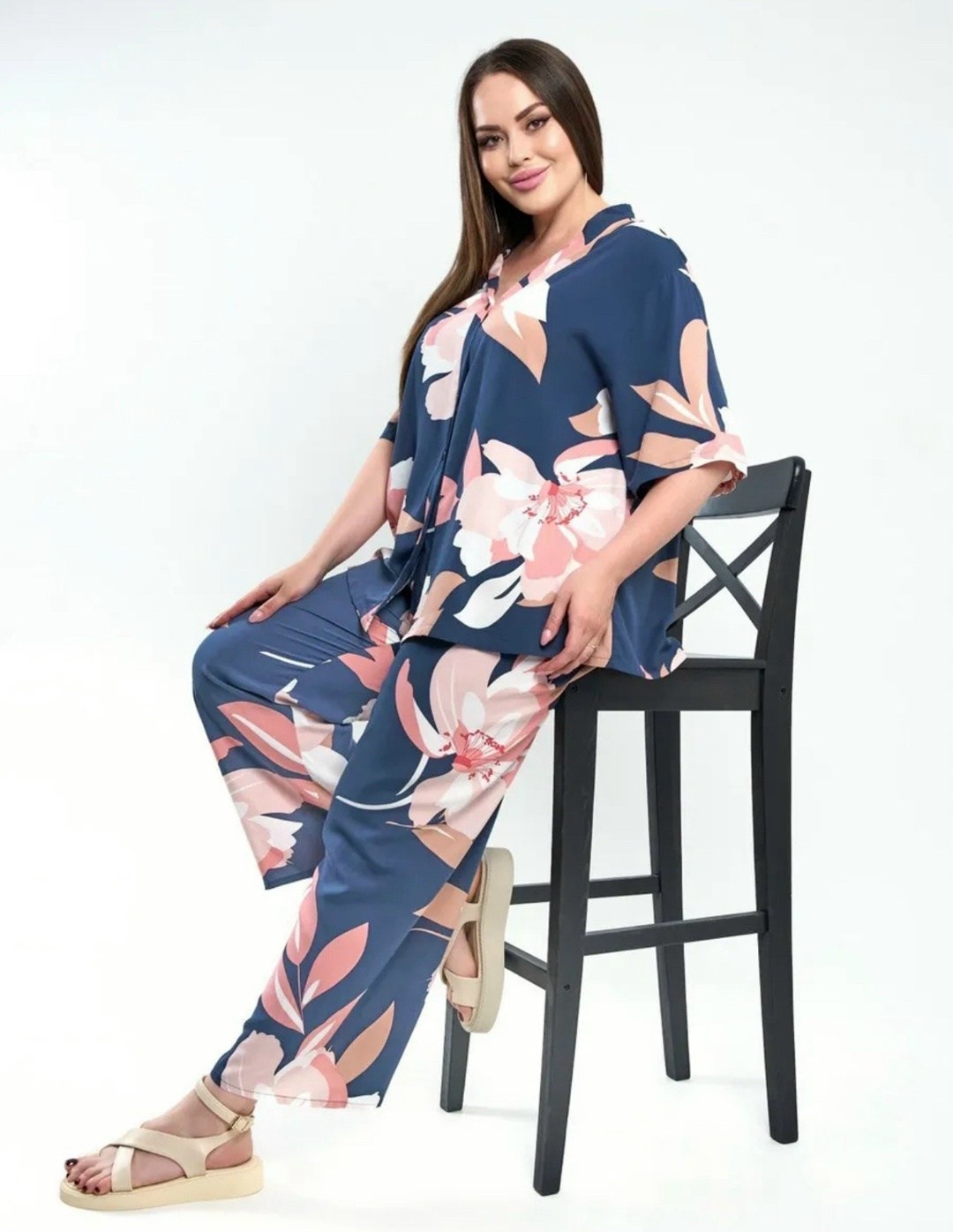 костюм из штапеля на лето брючный,женский костюм свободного кроя,летние костюмы,костюм с брюками,летний женский костюм