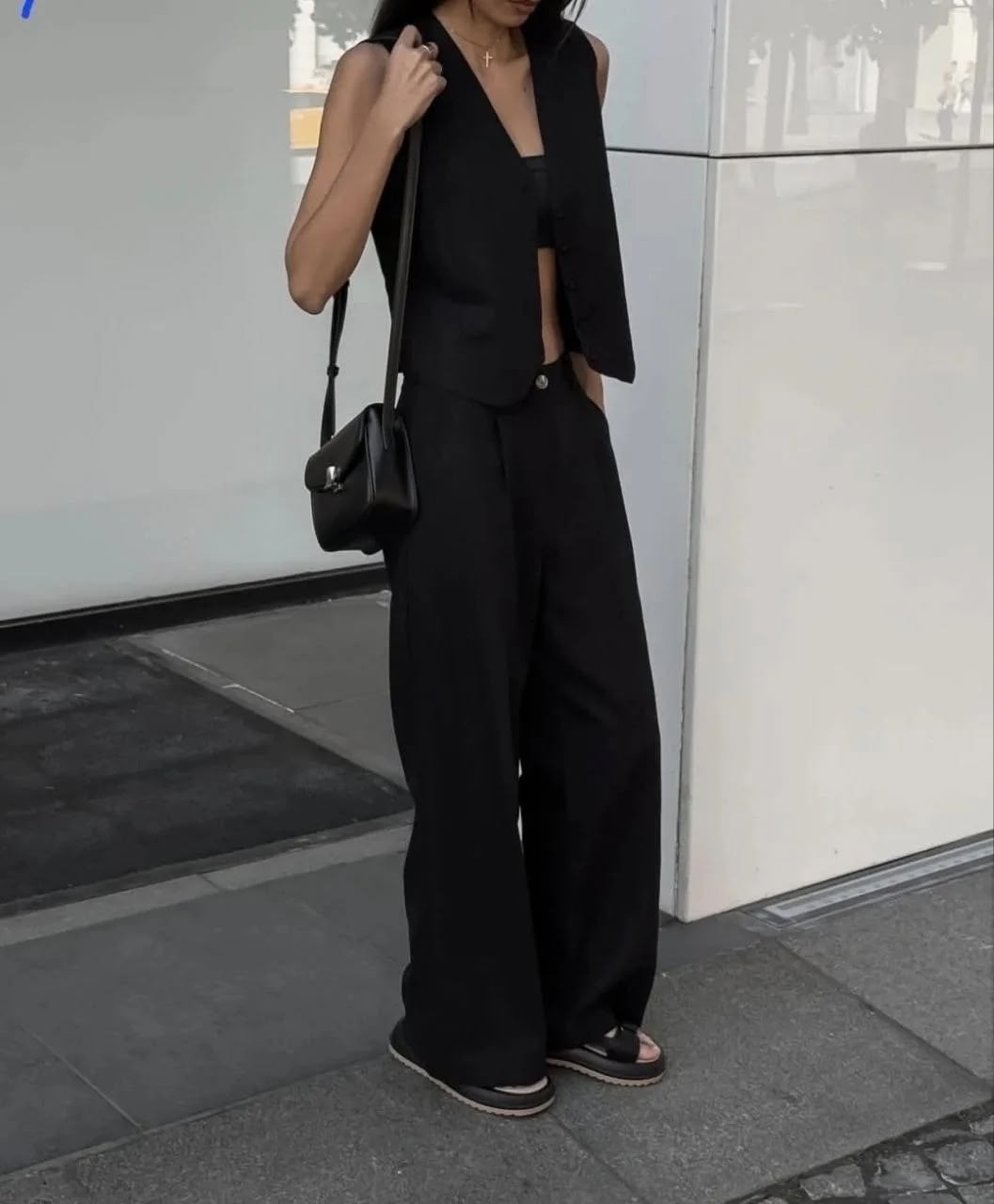 женский костюм,стильные женские костюмы,,костюм летний льняной с жилетом и брюками trendyclo,брючный костюм