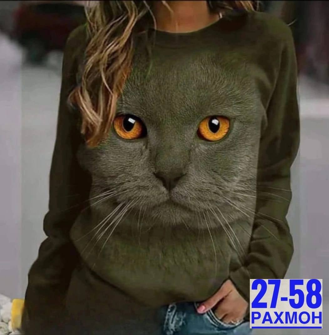 свитшот женская,женская кофта,кофта трикотаж,модная толстовка,кофточки для кошек