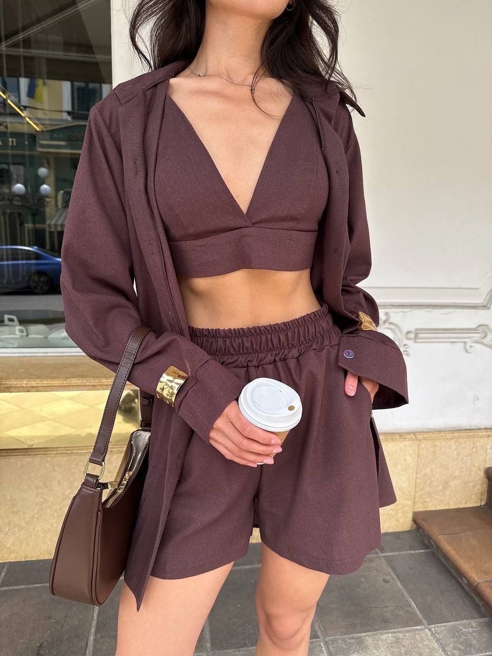 женский костюм с шортами,льняной костюм с шортами,женский летний костюм,желтый костюм