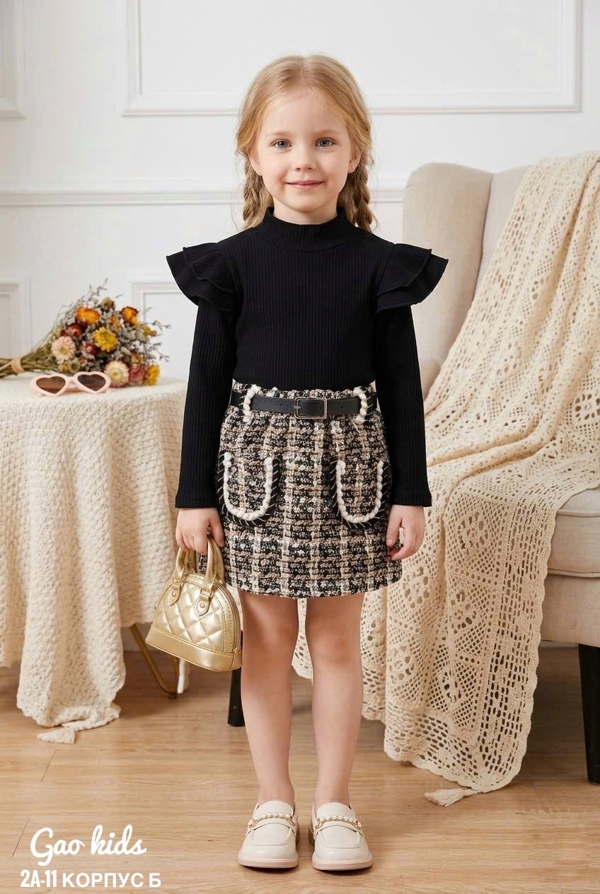комплект одежды для девочек,кофта и юбка,костюм с юбкой для девочки,костюм с юбкой,комплект одежды для маленьких девочек