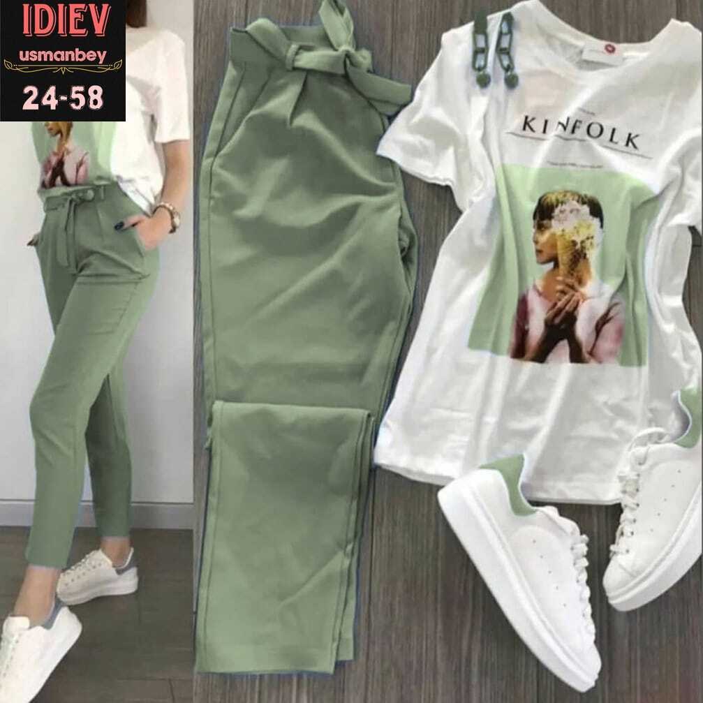 костюм двойка женская,женский костюм двойка футболка/штаны nobilitas голубой (l размер),костюм летний женский,костюм двойка женский ,костюм двойка