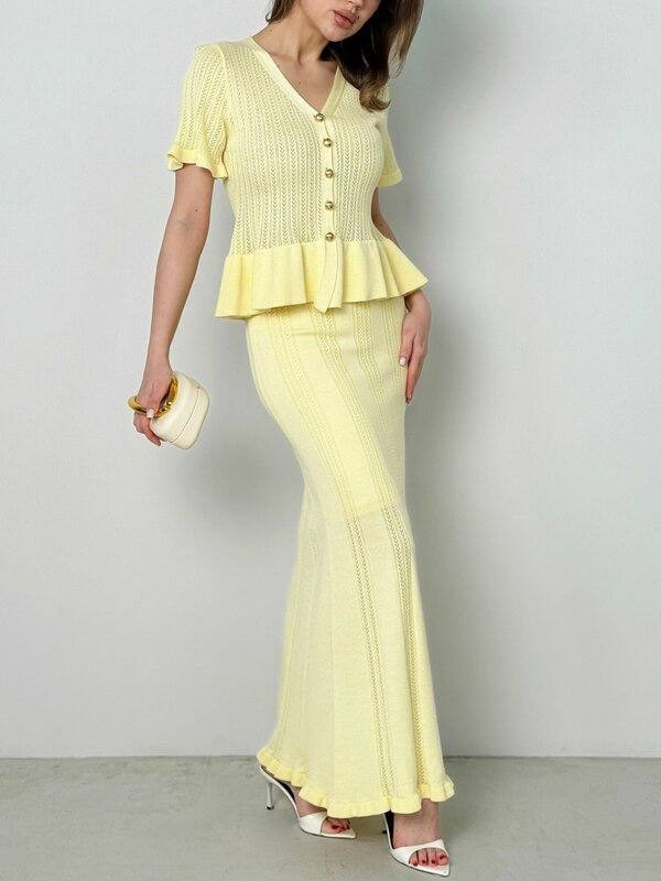 костюм трикотажный с юбкой eberens,костюм трикотажный с юбкой,вязаный костюм с юбкой,костюм трикотажный,вязаные костюмы