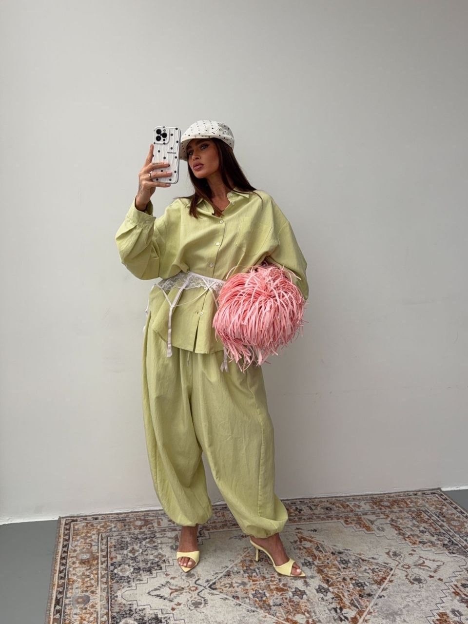 идеальный костюм изо льна рубашка + брюки lemon,идеальный костюм изо льна: рубашка + брюки, lemon - l-xl,льняной костюм,костюм из льна зеленый,костюм изо льна рубашка + брюки lemon