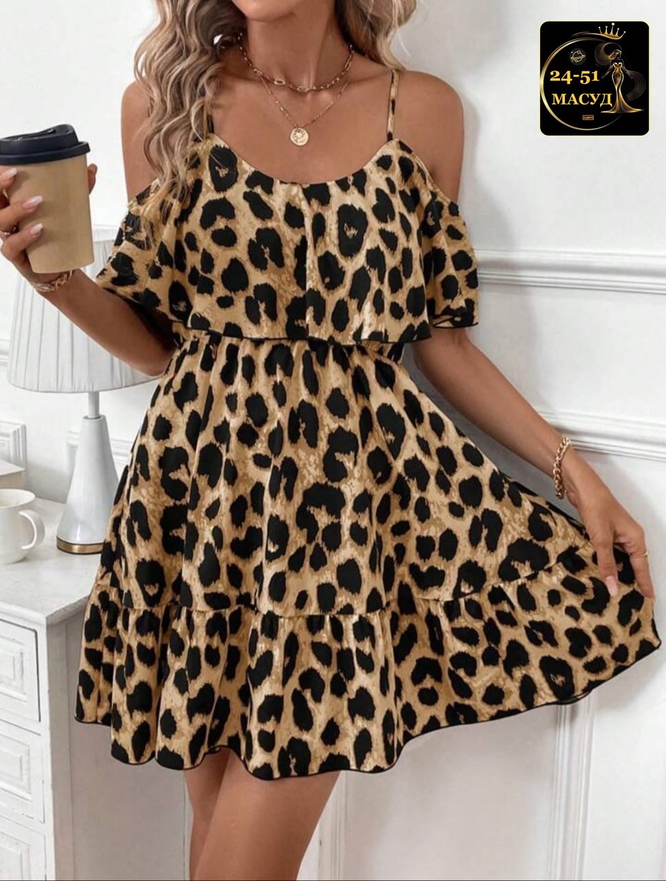 женское шифоновое платье с леопардовым принтом,платье леопардовое,платье с леопардовым принтом,платья женские модные,платья