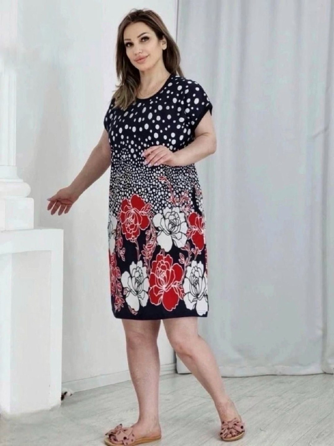 домашняя туника,туника домашняя из хлопка,туника трикотаж серая,туника женская,туника трикотажная