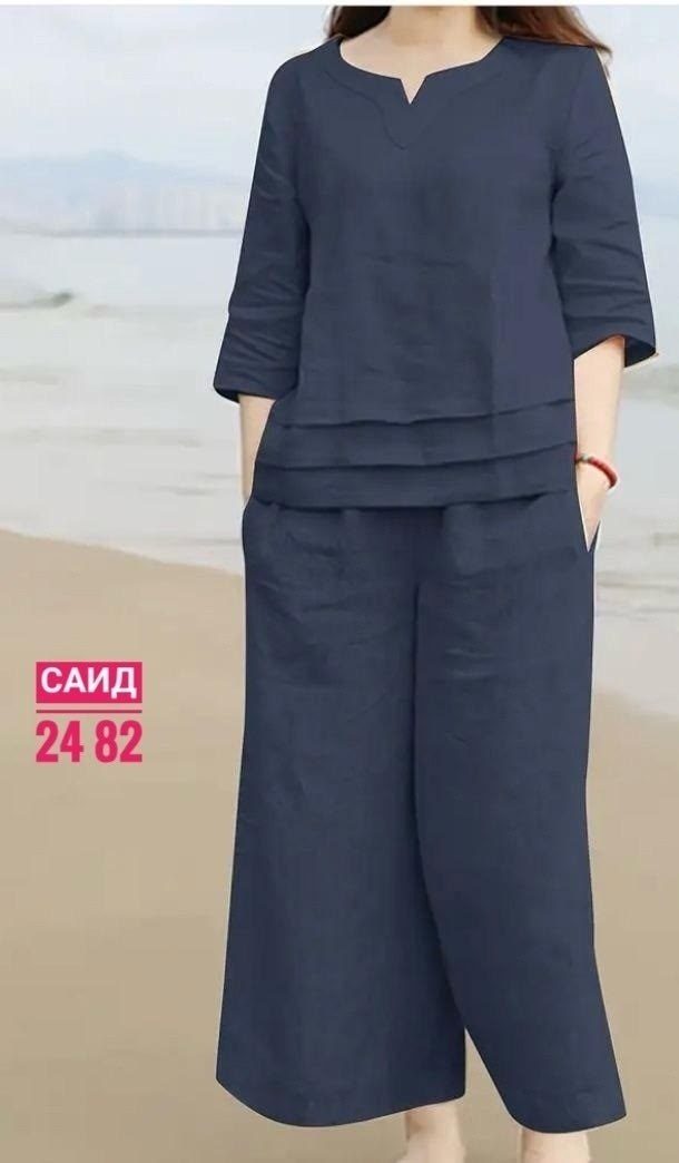 брюки льняные,костюм льняной,одежда для женщин,летняя одежда для женщин,брюки комплект