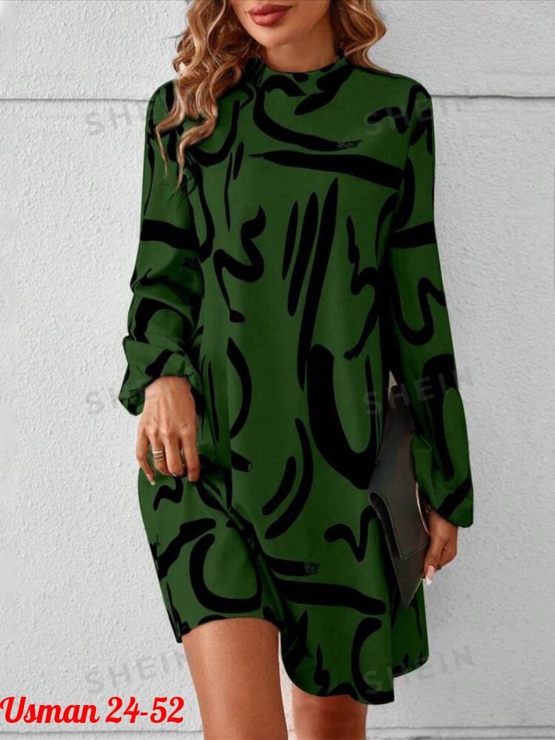 женское платье с принтом,платье туника,женская платье,модное платье,женское платье с рукавами