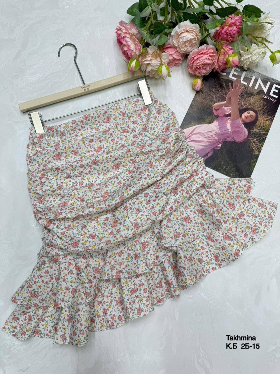 юбка с оборками,юбка стильная,юбка с принтом,юбки модели,юбка в горошек