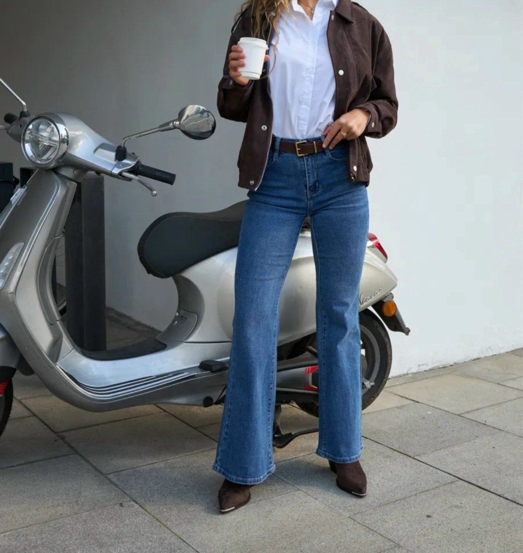 джинсы клеш,женские джинсы клёш,джинсы клеш от колена v1be 95227934,джинсы flare расклешенные с высокой посадкой befree,женские джинсы