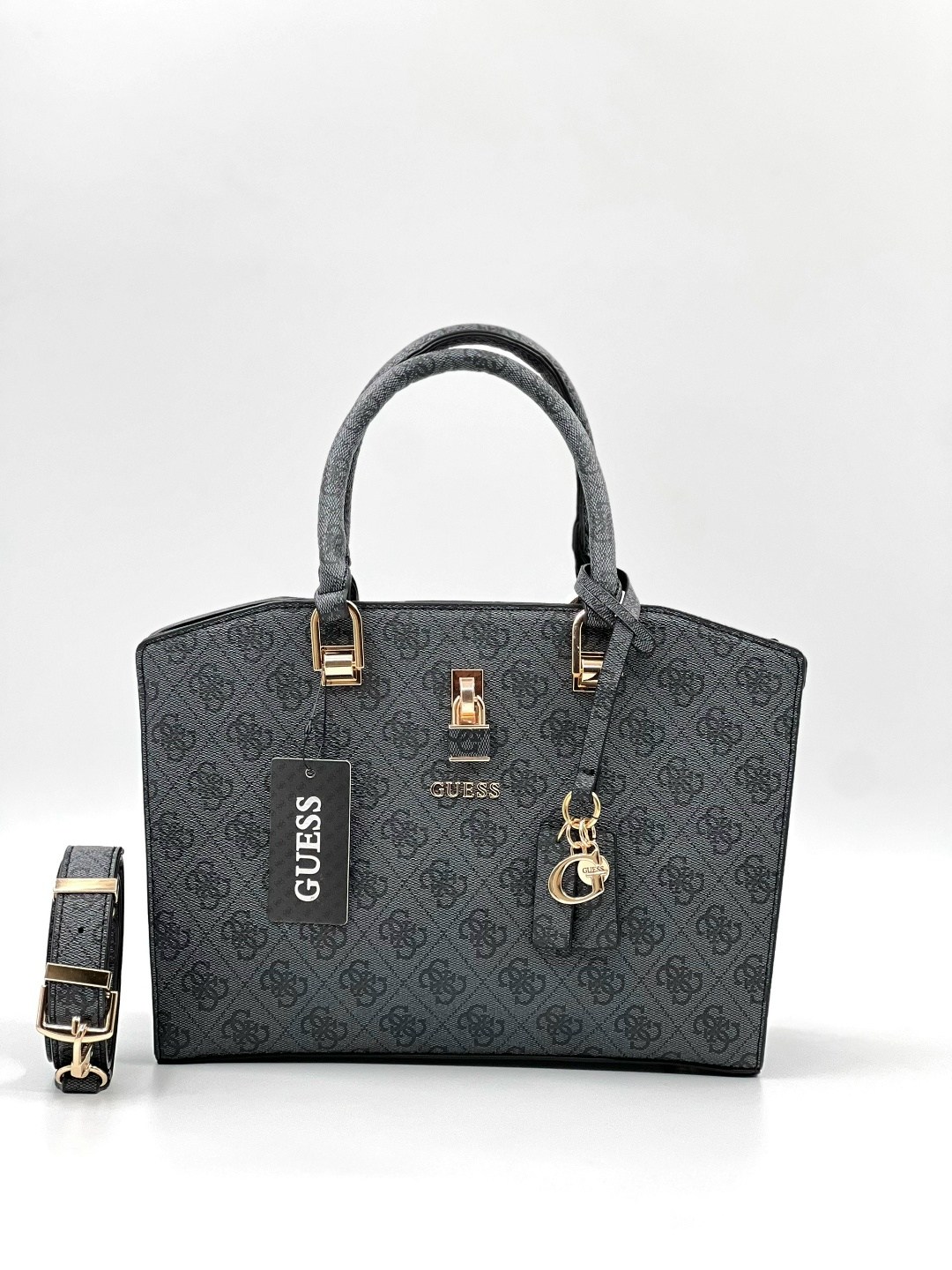 сумка женская guess,сумка guess,сумка женская guess тоут,сумка женская guess hwsb8675060 темно-серый,сумка guess оригинал