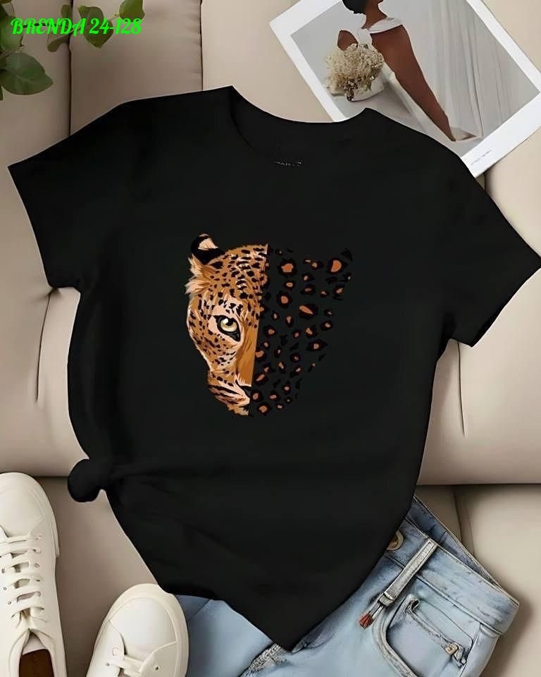 футболка с леопардом стильмакс цвет черный,футболка с леопардом стильмакс,футболка с леопардовым принтом,футболка с леопардом стильмакс 378718530,футболка с леопардом
