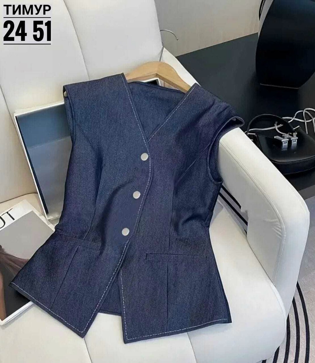 костюм двойка с брюками,джинсовый костюм брючный палаццо с жилетом vera nova,брючные костюмы женские,костюм