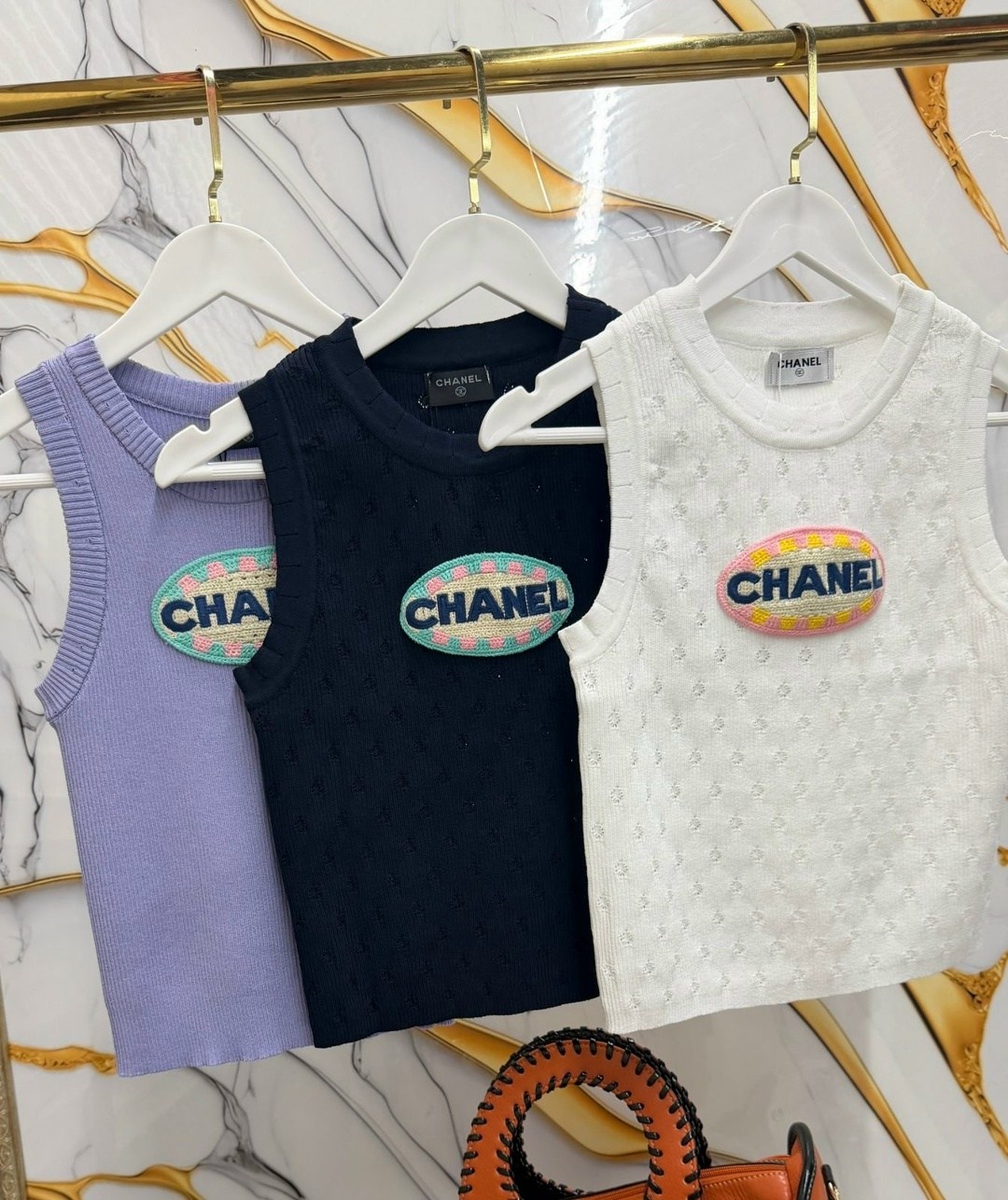 вязаная майка,вязаные жилеты,одежда chanel,женская майка,майка