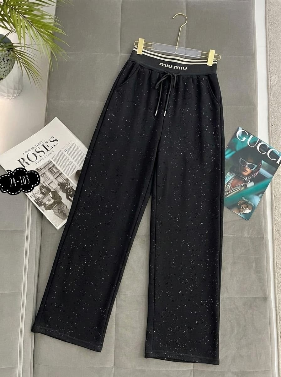 штаны палаццо женские утепленные с люрексом,штаны,брюки со стразами,штаны теплые,спортивные брюки женские