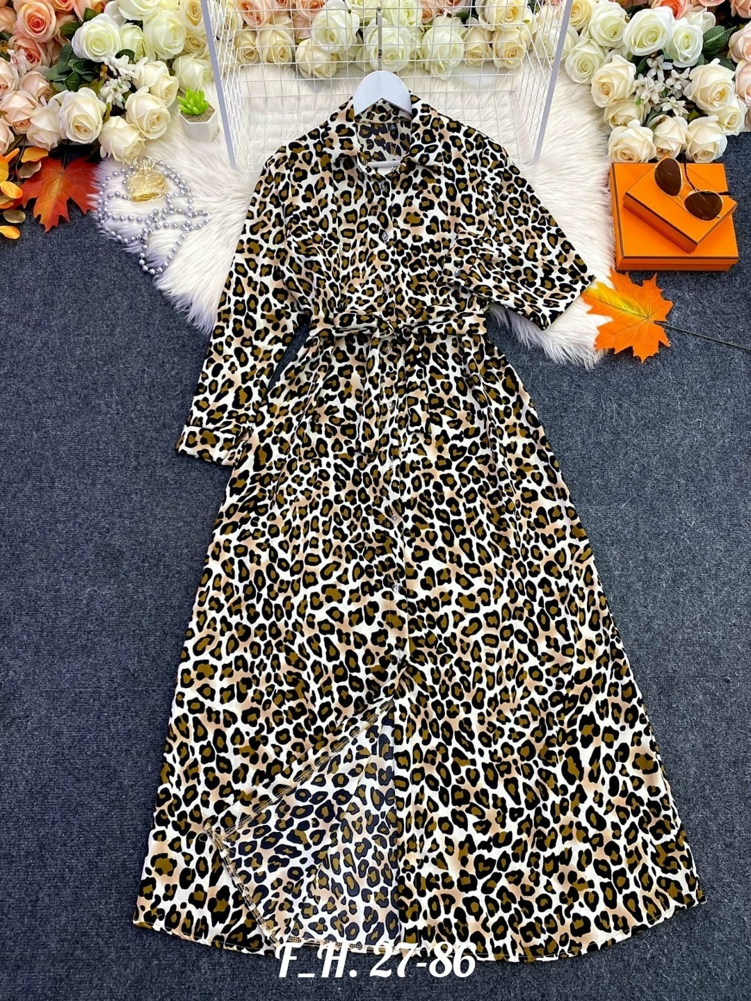 shein clasi платье-рубашка с леопардовым принтом с разрезом поясом,платье-рубашка с леопардовым принтом с разрезом поясом,женское длинное платье с леопардовым принтом,shein платье-рубашка с леопардовы