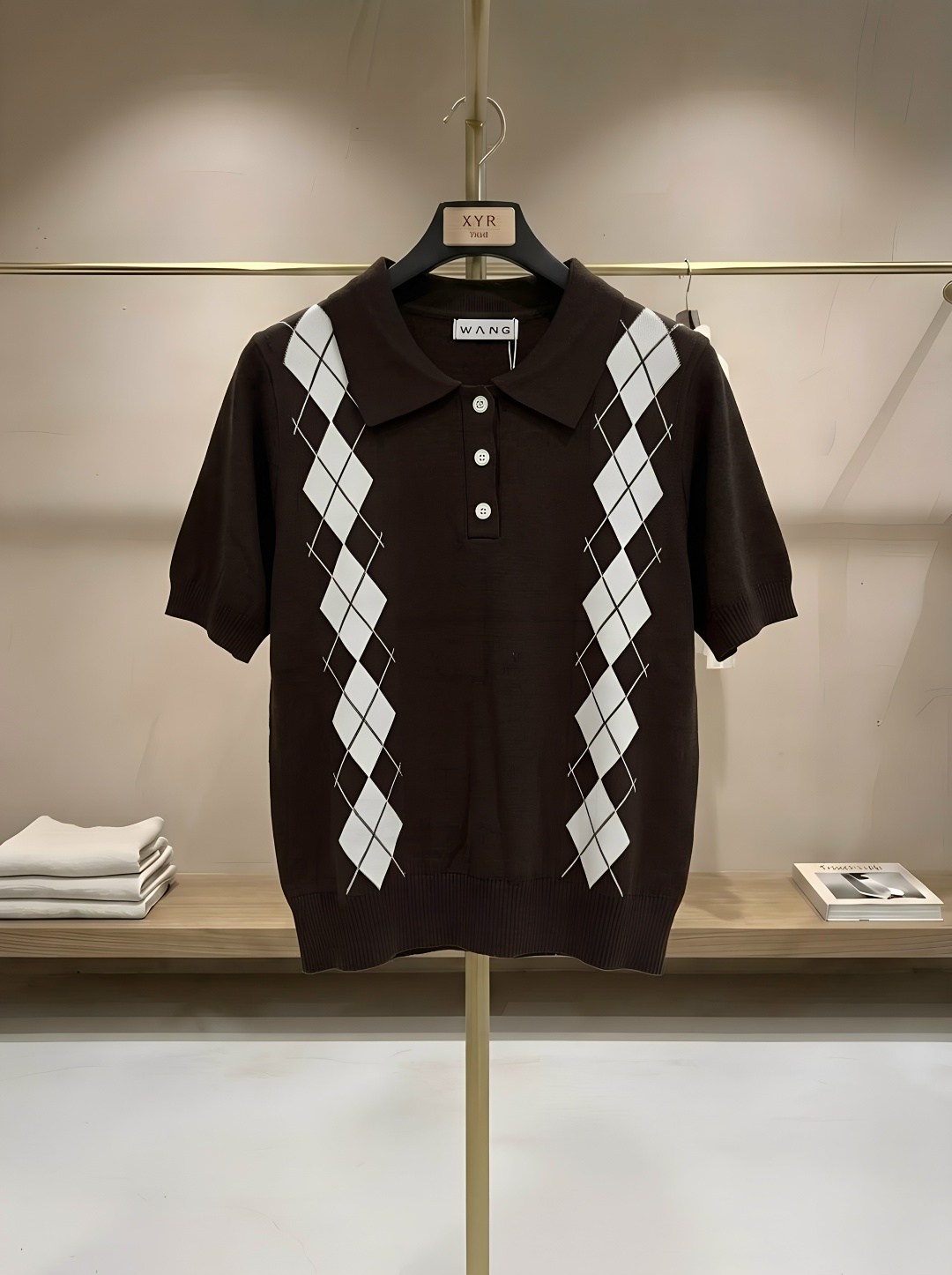 свитер поло,свитер в корейском стиле,свитер в клетку