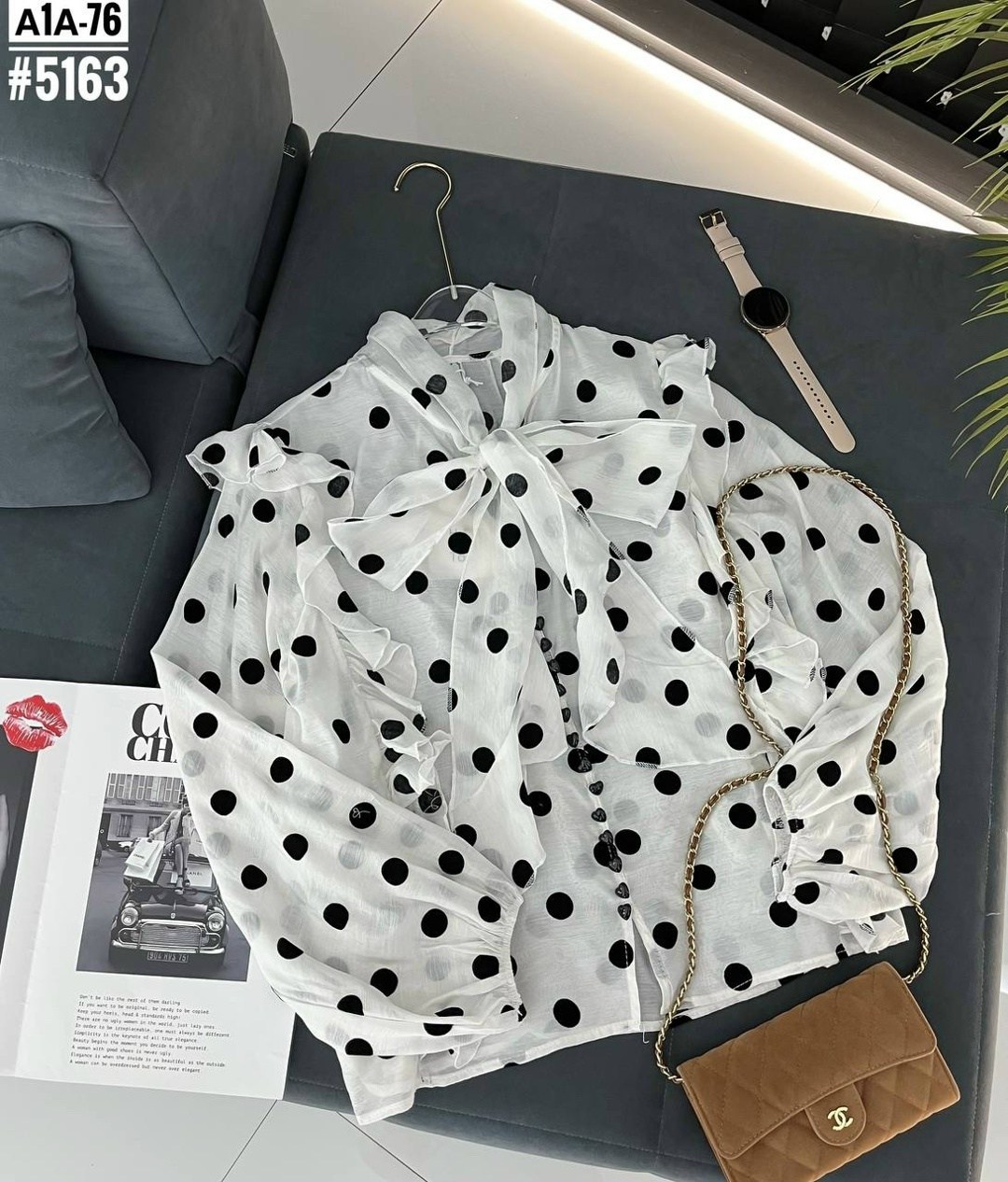 шифоновая блузка в горошек,блузка в горошек,рубашка женская с длинным рукавом ретро блузка в горошек с завязкой и бантом,блузка женская шифоновая,блузка с оборками