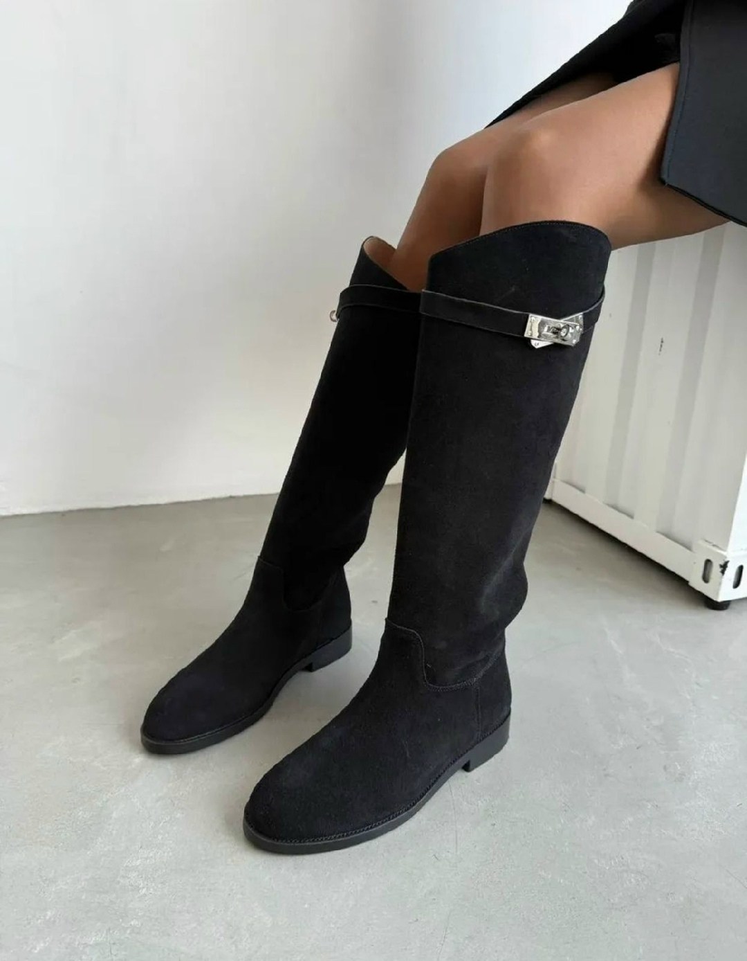 женские черные замшевые сапоги hermes jumping,сапоги hermes,женские сапоги hermes,замшевые сапоги,сапоги эрмес женские