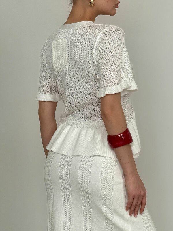 костюм трикотажный с юбкой макси emberens,костюм трикотажный джемпер на пуговицах и юбка emberens 260859145,трикотажный костюм,костюм трикотажный с юбкой,костюм с юбкой