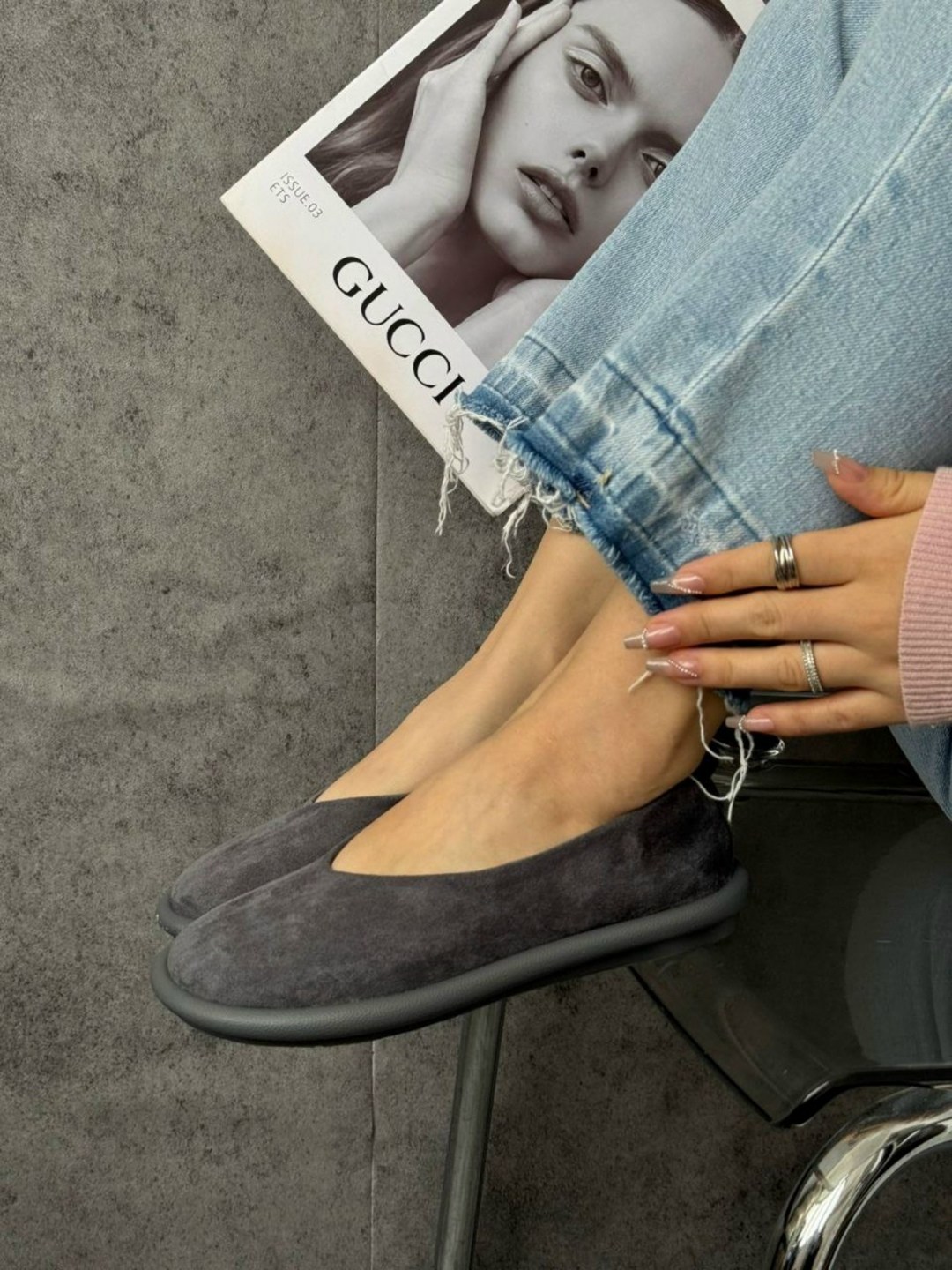 ,лоферы женские замшевые,лоферы замш,лоферы замшевые на плоской подошве,лоферы женские замшевые лоро пиано 69667 grey