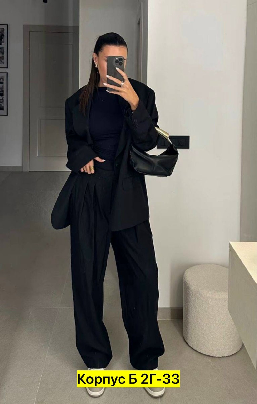 брючный костюм,брючный костюм женский,брючный костюм двойка ann-a236t590,брючный костюм черный,костюм брючный двойка классический