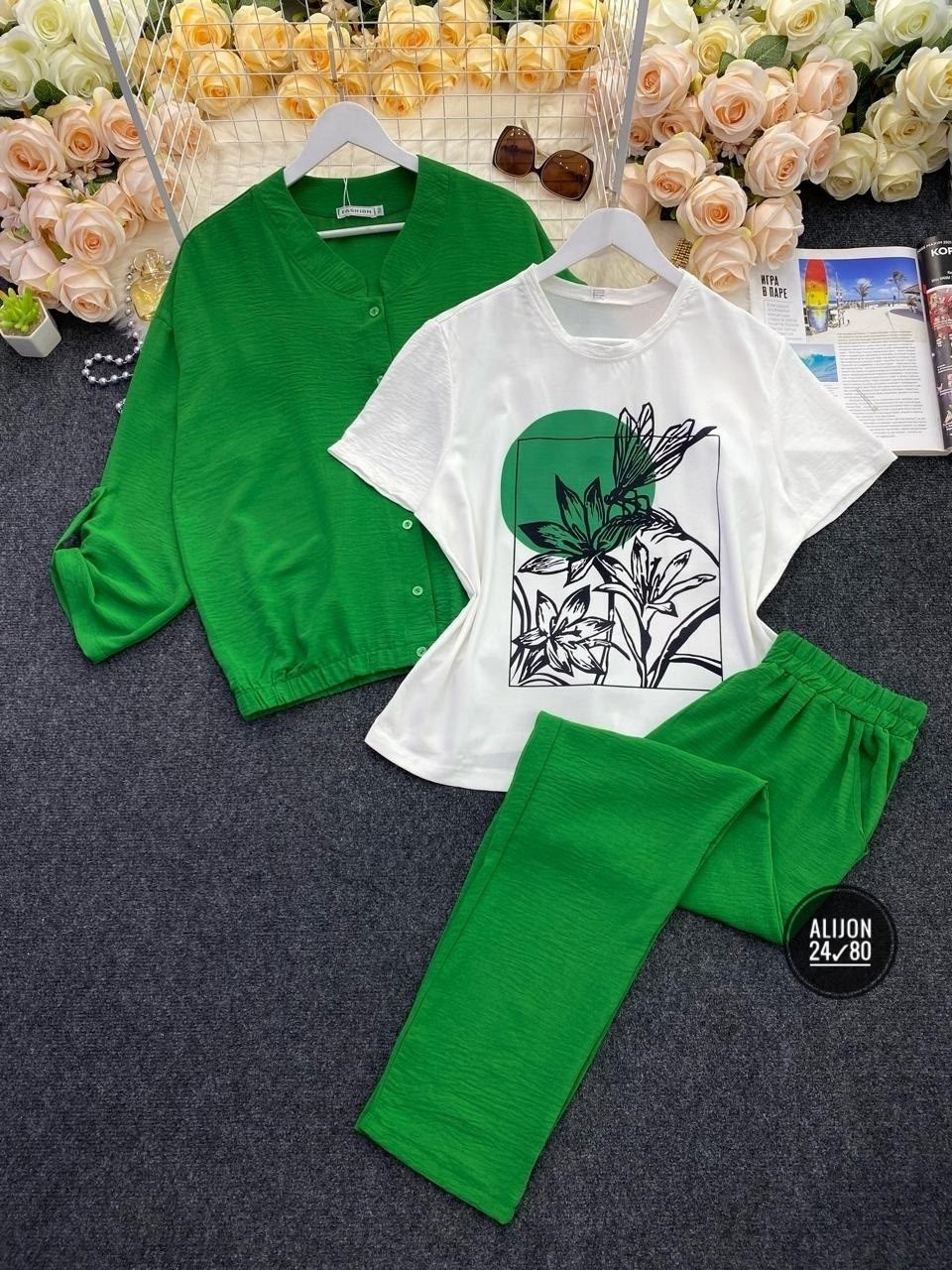 комплект брючный тройка с бомбером больших размеров markka plus,костюм тройка лен женский,костюм женский ткань сингапур,комплект брючный тройка с бомбером больших размеров markka plus 160402076,костюм