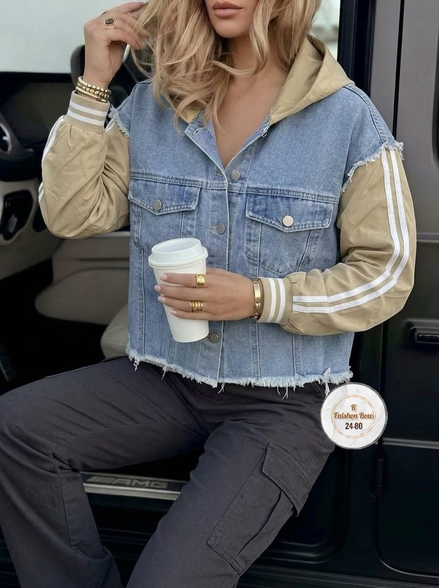 куртка джинсовая,джинсовая куртка с интересными вставками,женская джинсовая куртка,модные джинсовые куртки,джинсовая куртка с капюшоном