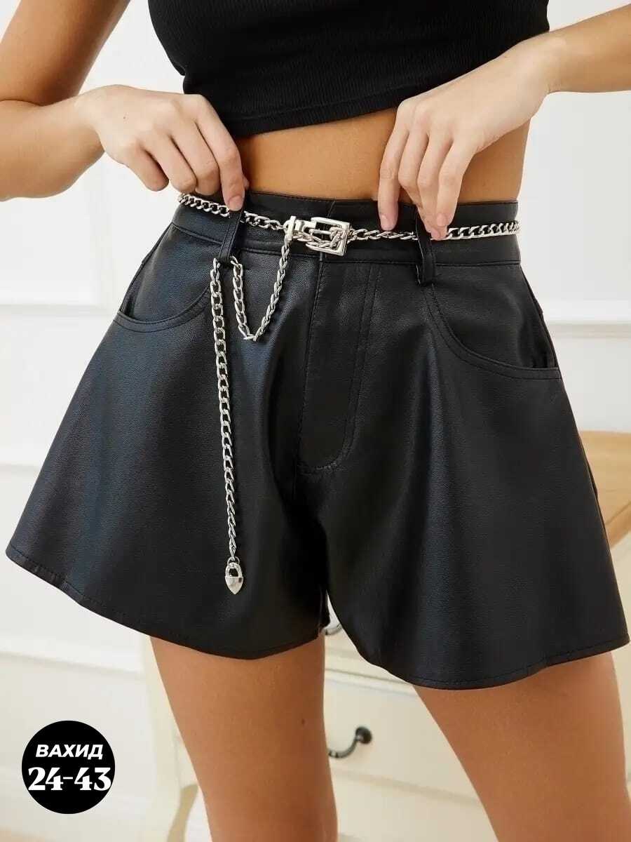шорты кожаные,женские кожаные шорты,шорты женские из экокожи,шорты женские,шорты женские бренда maxadorre из экокожи