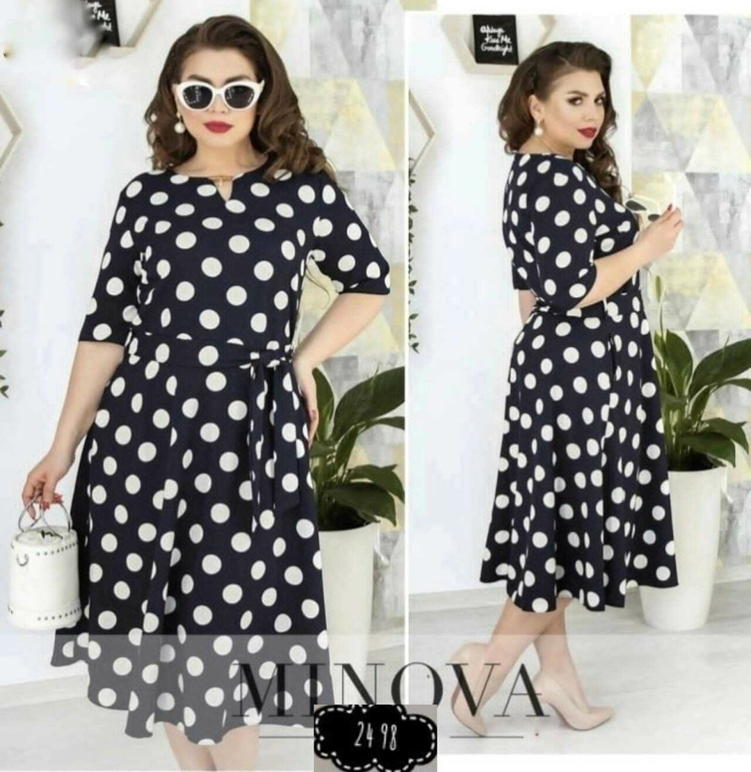 женское платье в горох,летнее платье в горошек для полных,платья в горошек фасоны,женское платье в горошек,платье горох